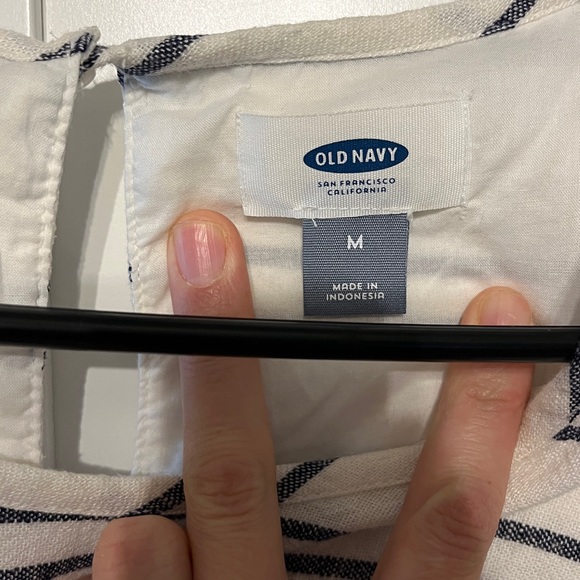Old Navy blue and White Striped Dress - Picture 2 of 2